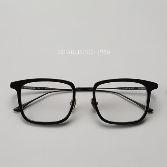 Japanese Designer Titanium Business Myopia Glasses, Ultra-Light Frame for Large and Round Faces