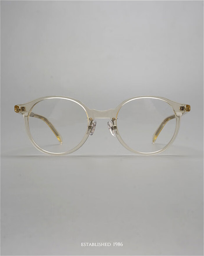 Hakusan BOSTON Glasses Frame: Japanese Retro Liberin Style, Men's & Women's High Myopia Frame