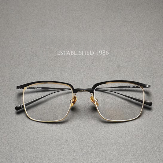 Glasses frame men's titanium metal eyebrow frame optical glasses frame imported from Japan ultra-light titanium business and leisure can be equipped with myopia glasses