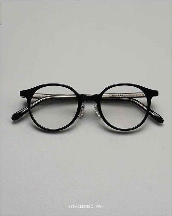 Hakusan BOSTON Glasses Frame: Japanese Retro Liberin Style, Men's & Women's High Myopia Frame