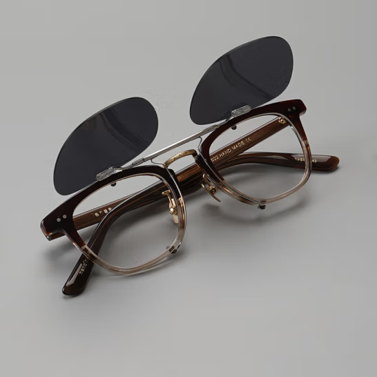 Japanese Retro Gold Glasses Frame - STACY, Shawn Yue's Style, Imported Plate, Big Face, Myopia Frame