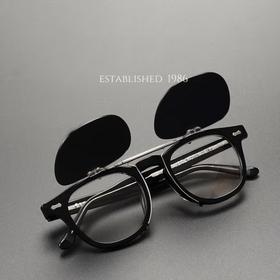 Japanese Handmade T504 Series Myopia Glasses Frame, Retro Design, Imported Plate