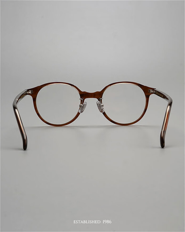 Hakusan BOSTON Glasses Frame: Japanese Retro Liberin Style, Men's & Women's High Myopia Frame