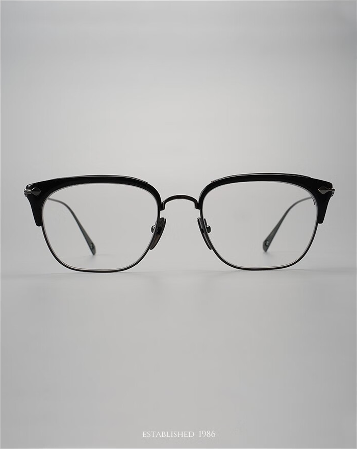 Joker Xue Classic Half-Frame Glasses - Myopia, Ultra-Light, Fashion Square, Pure Titanium