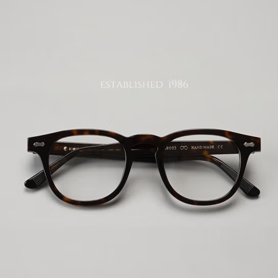 Japanese Handmade T504 Series Myopia Glasses Frame, Retro Design, Imported Plate