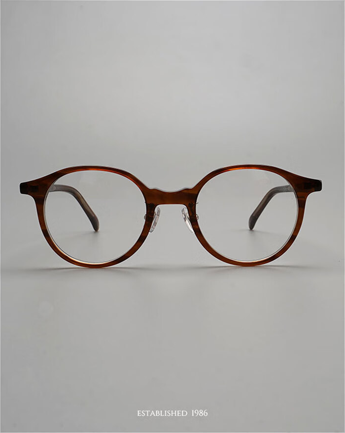 Hakusan BOSTON Glasses Frame: Japanese Retro Liberin Style, Men's & Women's High Myopia Frame