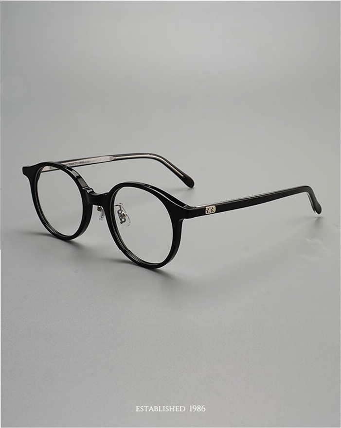 Hakusan BOSTON Glasses Frame: Japanese Retro Liberin Style, Men's & Women's High Myopia Frame