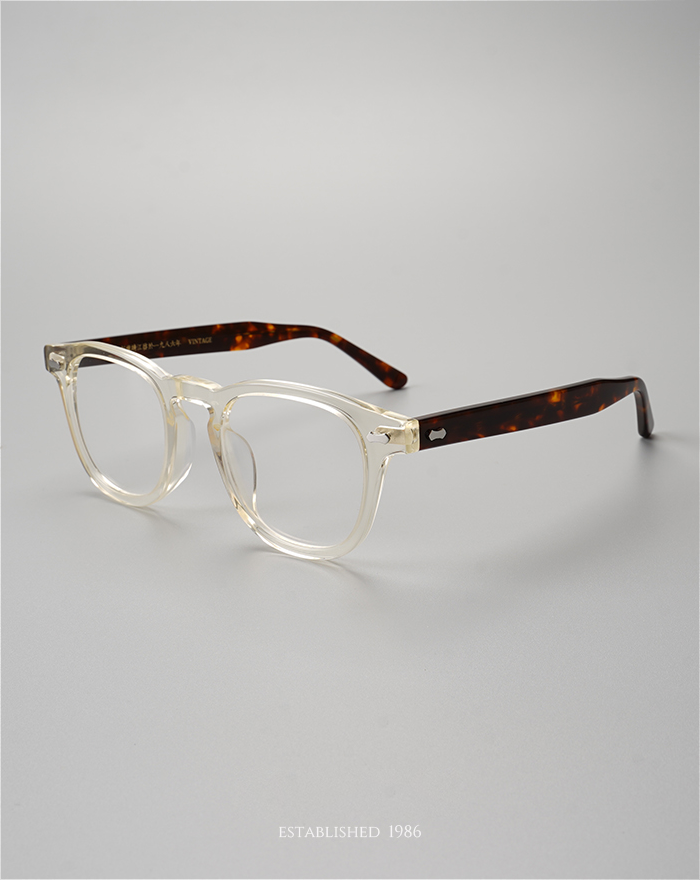 Japanese Handmade T504 Series Myopia Glasses Frame, Retro Design, Imported Plate