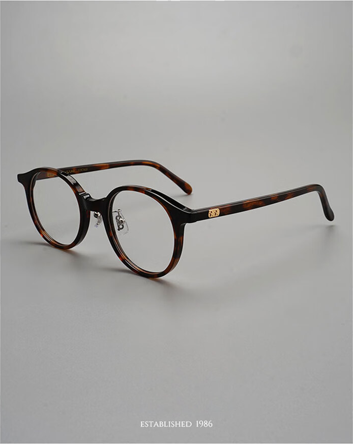 Hakusan BOSTON Glasses Frame: Japanese Retro Liberin Style, Men's & Women's High Myopia Frame