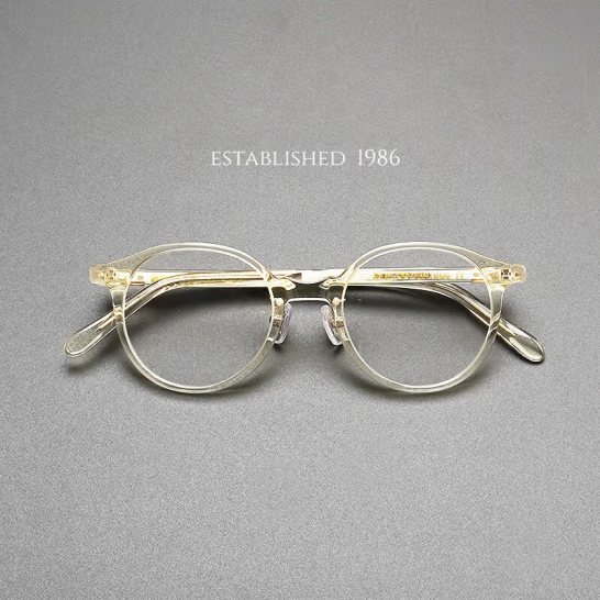 Hakusan BOSTON Glasses Frame: Japanese Retro Liberin Style, Men's & Women's High Myopia Frame