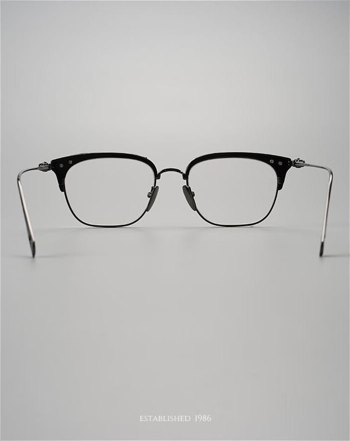 Joker Xue Classic Half-Frame Glasses - Myopia, Ultra-Light, Fashion Square, Pure Titanium