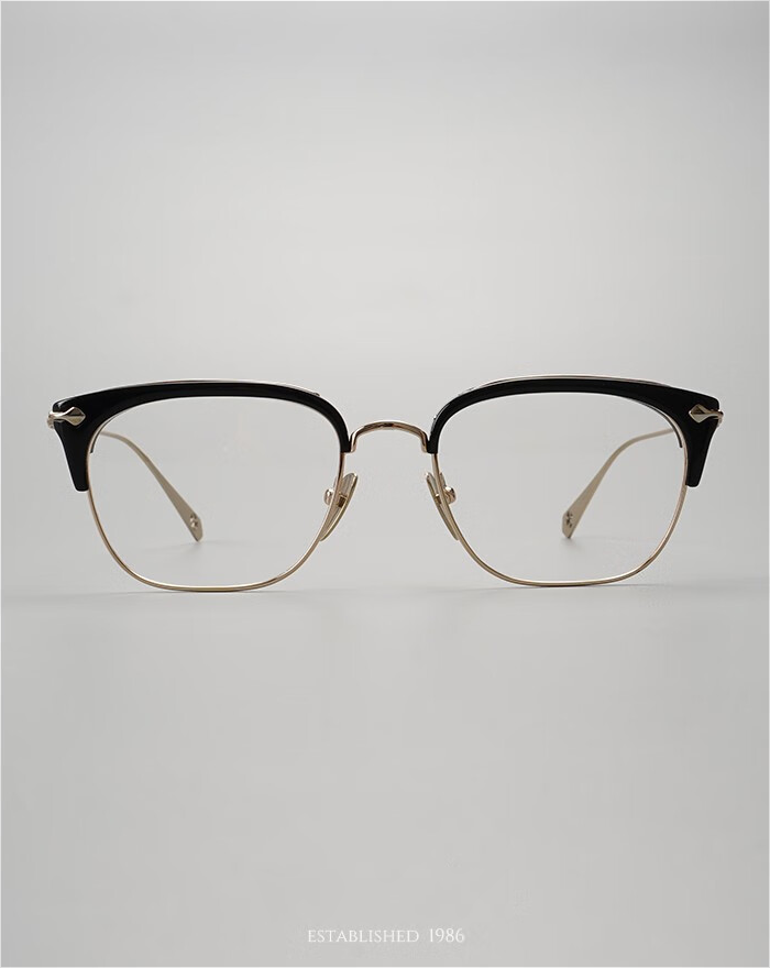 Joker Xue Classic Half-Frame Glasses - Myopia, Ultra-Light, Fashion Square, Pure Titanium