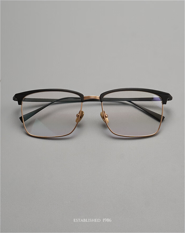 Designer Ultra-Light Business Half-Frame, Kimura Takuya's Same Style, Improved and Enlarged Glasses Frame