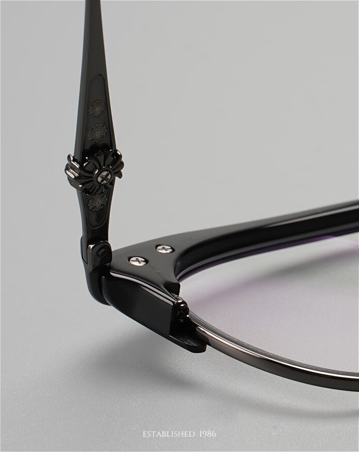 Joker Xue Classic Half-Frame Glasses - Myopia, Ultra-Light, Fashion Square, Pure Titanium