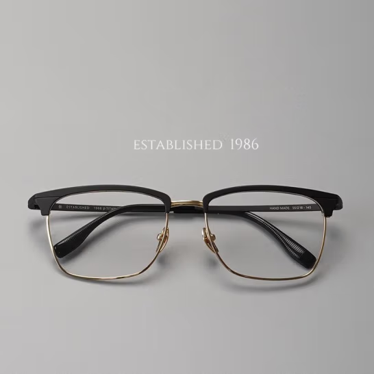 Designer Ultra-Light Business Half-Frame, Kimura Takuya's Same Style, Improved and Enlarged Glasses Frame