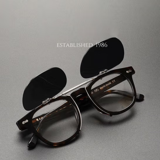 Japanese Handmade T504 Series Myopia Glasses Frame, Retro Design, Imported Plate