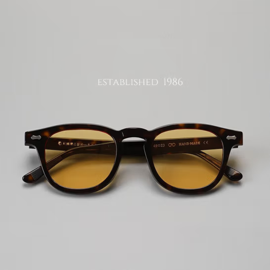 Japanese Handmade T504 Series Myopia Glasses Frame, Retro Design, Imported Plate